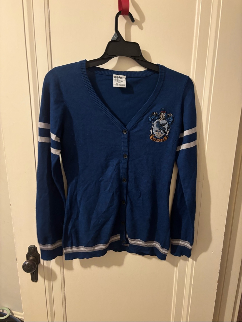 Blue Ravenclaw Crest Cardigan Sweater - Women's